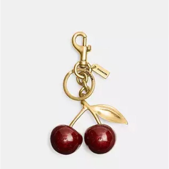 Original Coach Red and Gold Cherry Key Holder - Picture 7 of 15